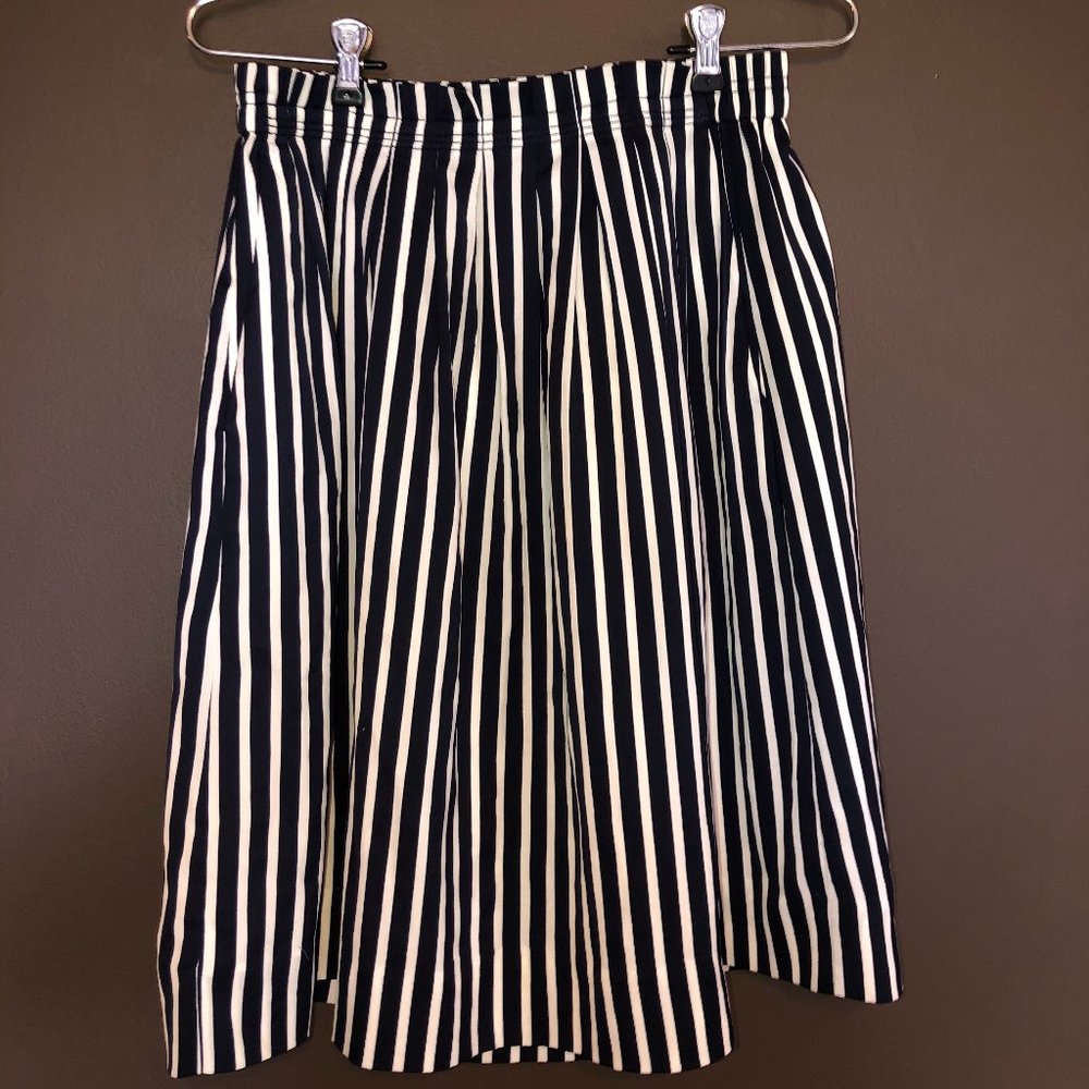 J. Crew Vertical Striped Midi Skirt Size - Picture 2 of 4